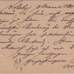 DR - 5 Pfg. Ganzsache Karlsruhe - Ettlingen 1884 geprägter Absender !