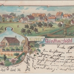 Bayern - Günthersbühl Restaurant Fürsattel etc. farb Mehrbildlitho gelaufen 1901