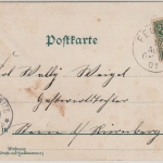 Bayern - Günthersbühl Restaurant Fürsattel etc. farb Mehrbildlitho gelaufen 1901