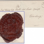 Bayern - Lauf 12/9 Fingerhut-K1 Francobrief Ottensoos - Nürnberg 1849