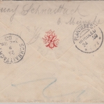 Bayern - 10 Pfg. Wappen Brief Schnaittach - Metz 1903 Retourvermerk
