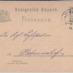 Bayern - 2 Pfg. Rauten Ganzsache Ortskarte Hartmannshof 1904