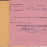 DR - 50 Pfg. AH Paketkarte Hersbruck - Regensburg 1943 + Notpaketkarte