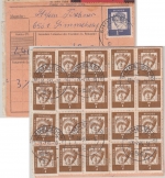 BRD - 1 M.+20x7 Pfg. Bed. Deutsche Wert-Schnellpaketkarte Simmelsdorf 1965