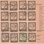BRD - 5+15x7 Pfg. Bed. Deutsche Wertpaketkarte Vorra - Kirchenlamitz 1965