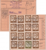 BRD - 5+15x7 Pfg. Bed. Deutsche Wertpaketkarte Vorra - Kirchenlamitz 1965