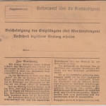 Bayern - 60+15 Pfg. Abschied Paketkarte Schwabach - Wachenzell 6. APR 20