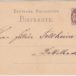 DR - Sebnitz 18. II 76 nachv. sächs. K2 5 Pfg. Ganzsache n. Dettelbach