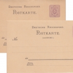 DR - 5/5 Pfg. ganzsache Doppelkarte Druckdatum 188 ungebraucht