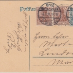 DR - Groß Woltersdorf b. Gransee 1921 Ganzsache+Zusatz n. Lindow