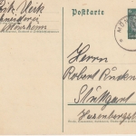 DR - Mönsheim 13. MAI 36 K1 Ganzsache n. Stuttgart