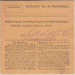 Bayern - 40 Pfg. Ludwig/Volksstaat Paketkarte Schönbrunn - Bischofsheim 1919