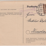 Bizone - Gunzendorf ü. Bamberg Landpost-Ra2 Drucksachenkarte n. Hirschaid 1951