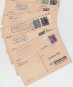 All.Bes./Kontrollrat - Hollfeld 6 versch. Landpoststellen Drucksachenkarten 1948