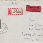 BRD - 500 Pfg. I&T Eilboten-Einschreibebrief Rattelsdorf - Merseburg 1977
