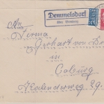 BRD - Demmelsdorf ü. Bamberg Landpost-Ra2 Brief n. Coburg 1955