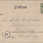 Bayern - Schüttersmühle Post- u. Telegraphenstation sw-Mehrbild-AK gelaufen 1899