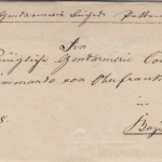 Bayern - Pegnitz 8/8 Fingerhut-K1 Dienstbrief Pottenstein - Bayreuth ca. 1840