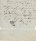 Bayern - Pegnitz ca. 1820 Aufgabeschein f. e. Schreiben an den König von Bayern