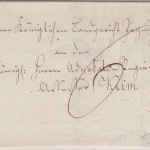 Bayern - Pegnitz 13/2 Fingerhut-K1 Portobrief n. Bayreuth 1850