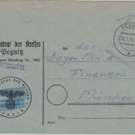 All.Bes. - Pegnitz 26.1.46 Bezahlt Ra1 (ohne "am") Brief n. München