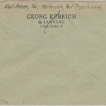 BRD - Neudorf (b.Pegnitz) ü. Pegnitz Landpost-Ra2 Brief n. München 1952