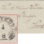 Bayern - Wunsiedel 4/8 Fingerhut-K2 (Sonderform) Dienstbrief n. Vordorf ca. 1855