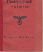 DR - München/Waldsassen Postsparbuch letzte Auszahlung Waldsassen 4.4.45