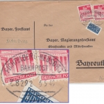 Bizone - Fichtelberg Neusorg Bahnpost Z.8292 Brief n. Bayreuth