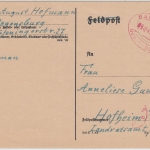 All.Bes. - Bamberg 1 8.10.45 Gebühr bezahlt Ovalstpl. Karte Regensburg - Hofheim