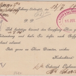 Bayern - 10 Pfg. Ludwig Zensurkarte n. HOLLAND Schney - Amsterdam 1915