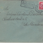 DR - Hassenberg ü. Coburg Landpost-Ra2 Brief n. München 1936