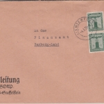 DR - 2x6 Pfg. Adler/Sockel Dienstbrief NSDAP Kreisleitung Lichtenfels Brief 1939