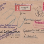 DR - 12 Pfg. AH Einschreibebrief Staffelstein - Großheirath 1942 Nachporto