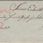 Thurn & Taxis - Coburg 4. NOV 1826 roter L2 Trauerbrief n. Erbach