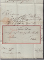 Thurn & Taxis - Coburg 4. NOV 1826 roter L2 Trauerbrief n. Erbach