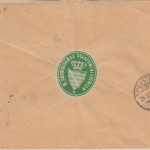 DR - Coburg 1892 Frei lt. Avers No.9 grüner Klebezettel Brief n. Neustadt
