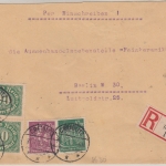 DR-Infla - 2x300 M. Queroval u.a. Einschreibebrief Creidlitz - Berlin 31.7.23