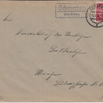 DR - Scheuerfeld ü. Coburg Landpost-Ra2 Brief n. München 1939