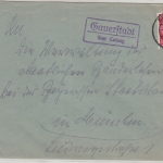 DR - Gauerstadt ü. Coburg Landpost-Ra2 Brief n. München 1939