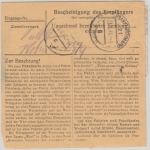 All.Bes./Kontrollrat - Coburg 1946 Paketkarte 1,50 M. Tarif n. Frankfurt a/M