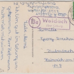 BRD - (13a) Weidach ü. Coburg Landpost-Ra2 Karte n. Kulmbach