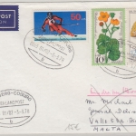 BRD - Nürnberg Coburg Überlandpost 0863 01/07 Luftpostbrief n. MALTA 1978