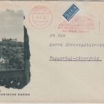 BRD - Coburg 1952 20 Pfg. AFS "Der Oberbürgermeister" illustriertes Kuvert