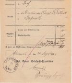 Bayern - Untersteinach 4 versch. Aufgabescheine m. versch. Stpl. ex 1855/77