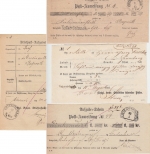 Bayern - Untersteinach 4 versch. Aufgabescheine m. versch. Stpl. ex 1855/77