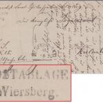 Bayern - Postablage Wiersberg klarer L2 Dienstbrief n. Kulmbach 1878