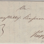 Bayern - Culmbach 22/8 Fingerhut-K1 Portobrief "Cito" n. Kupferberg 1837