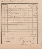 Bayern - Untersteinach 1871/74 Zeitungskonto 3 versch. L1