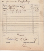Bayern - Untersteinach 1871/74 Zeitungskonto 3 versch. L1